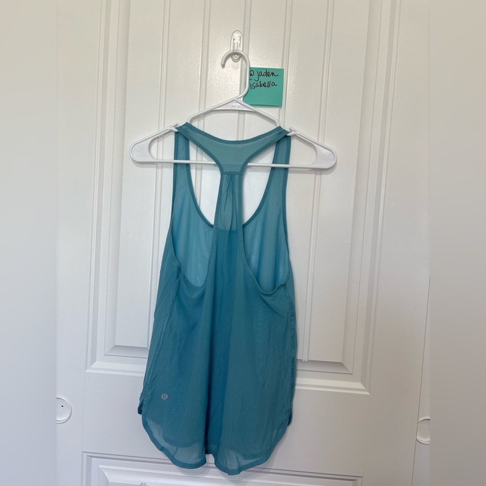 lululemon athletica teal racerback tank top